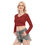 Thumbnail: All-Over Print Women's Back Hollow T-shirt With Strap