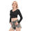 Thumbnail: All-Over Print Women's Back Hollow T-shirt With Strap