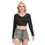 Thumbnail: All-Over Print Women's Back Hollow T-shirt With Strap