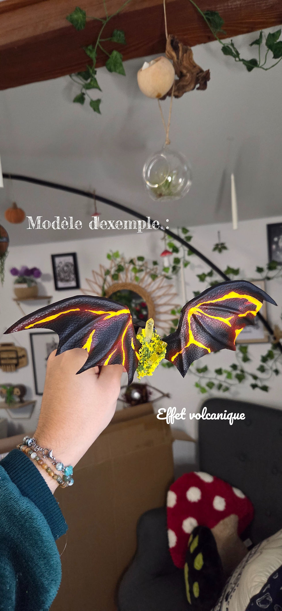 Miniature : Ailes de dragon MYSTÈRES - ornement d'étagère