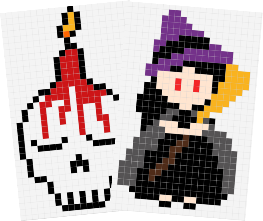 Pixels art Halloween