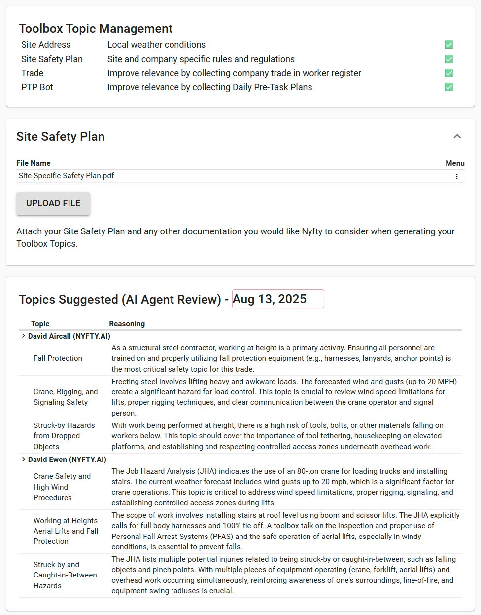 Toolbox Topic Management in Fully Automated Mode