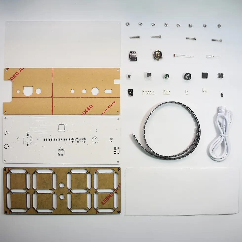 Thumbnail: DIY Large RGB Rainbow Full Color Digital Tube DS3231 Clock Electronic Kit