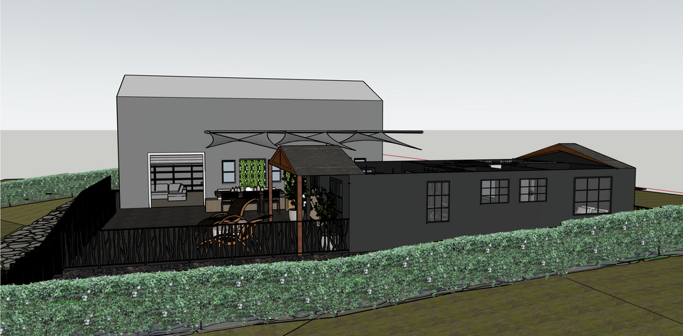 South side of house/property