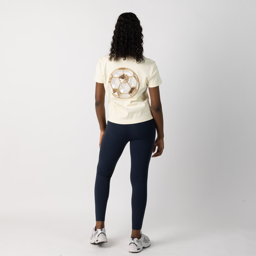 Gold/Cream Embellished Sequin Football Fringe Tee