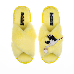 Premium Deluxe Stork on Classic Slippers
