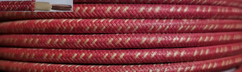 Cloth Wire 12 Gauge Red with Yellow - Antique / Classic - Car