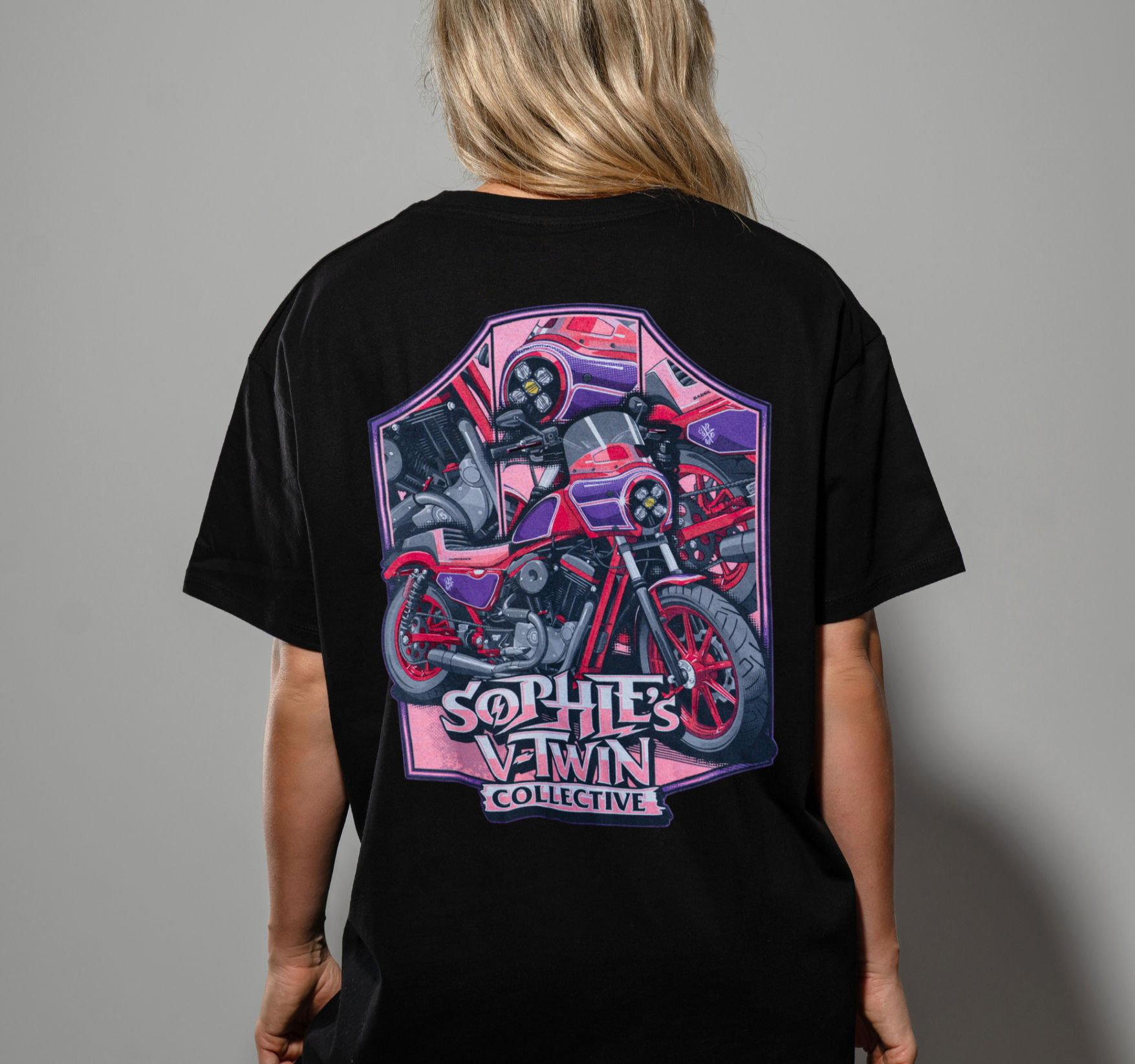 Sophie's V-Twin Collective Bike Design T-Shirt