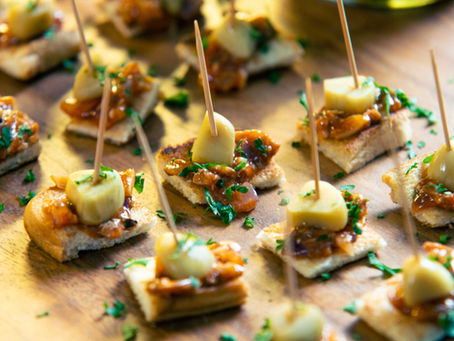Toasted Sardine Bites with Pickled Garlic