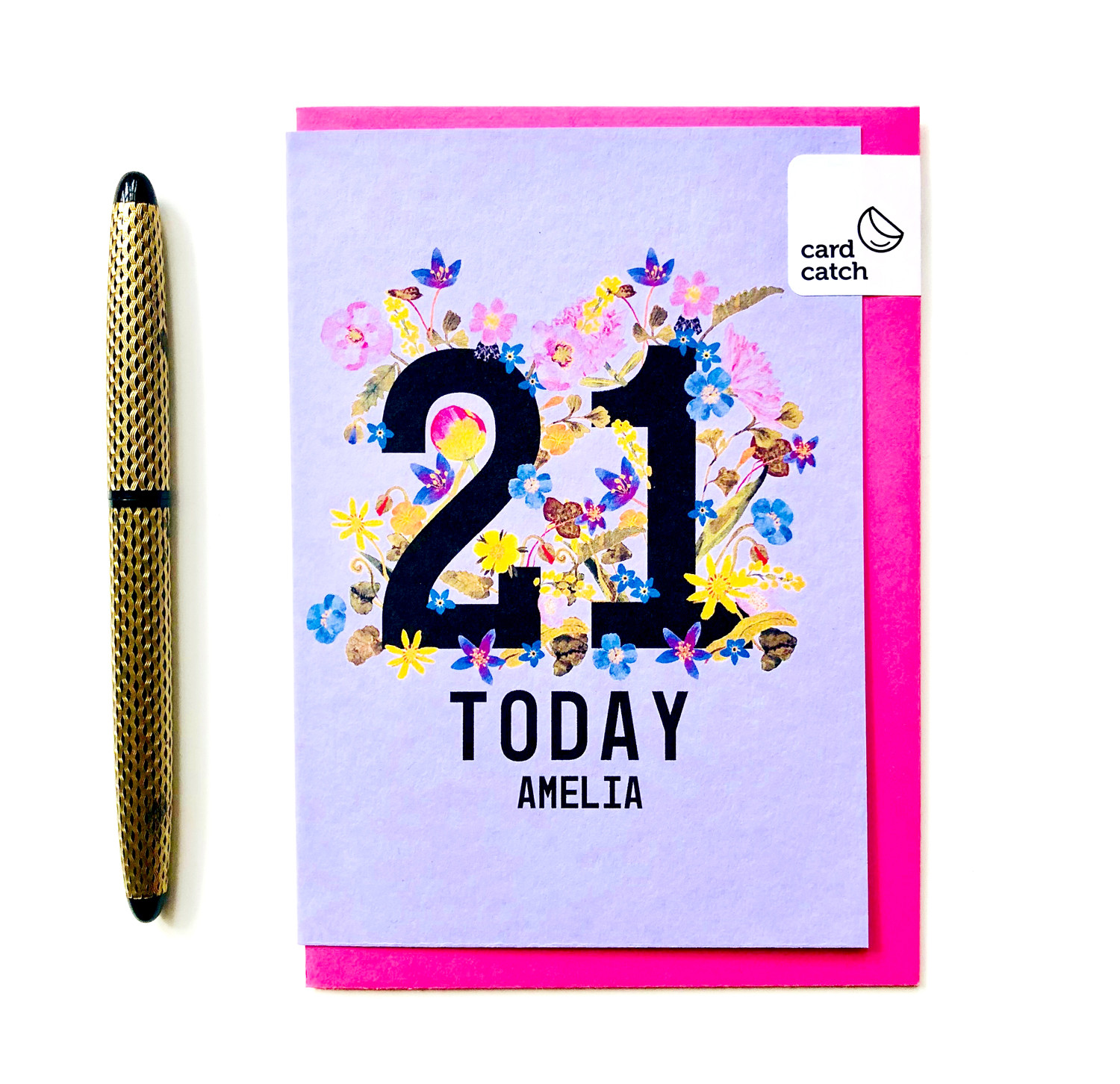 Lilac Personalised Age Card