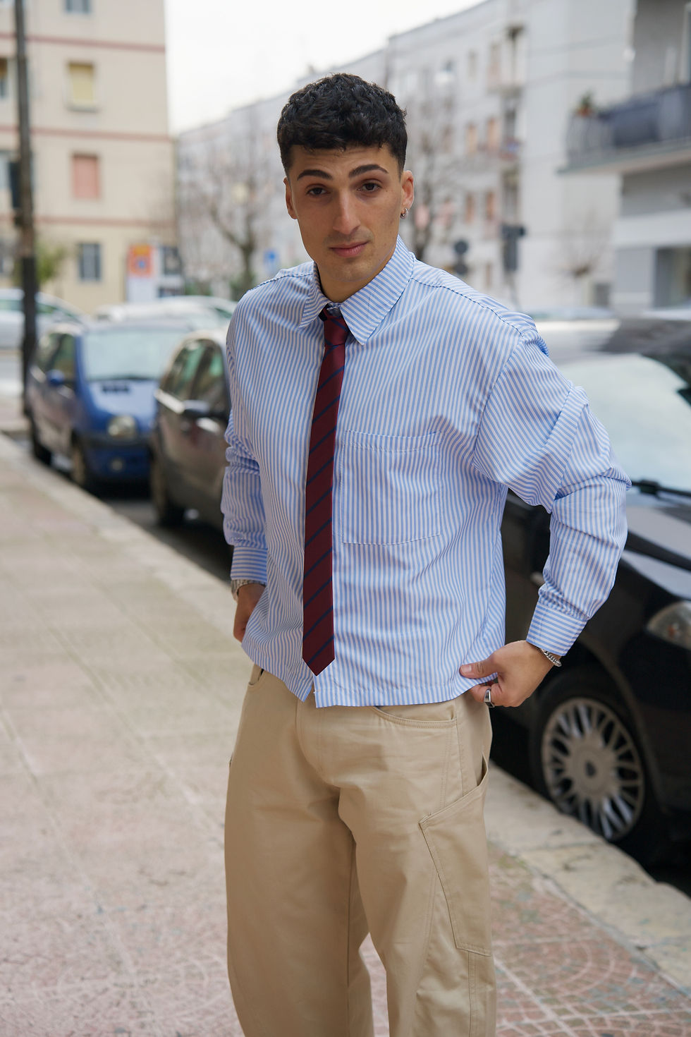 Miniatura: Camicia chiara a righe