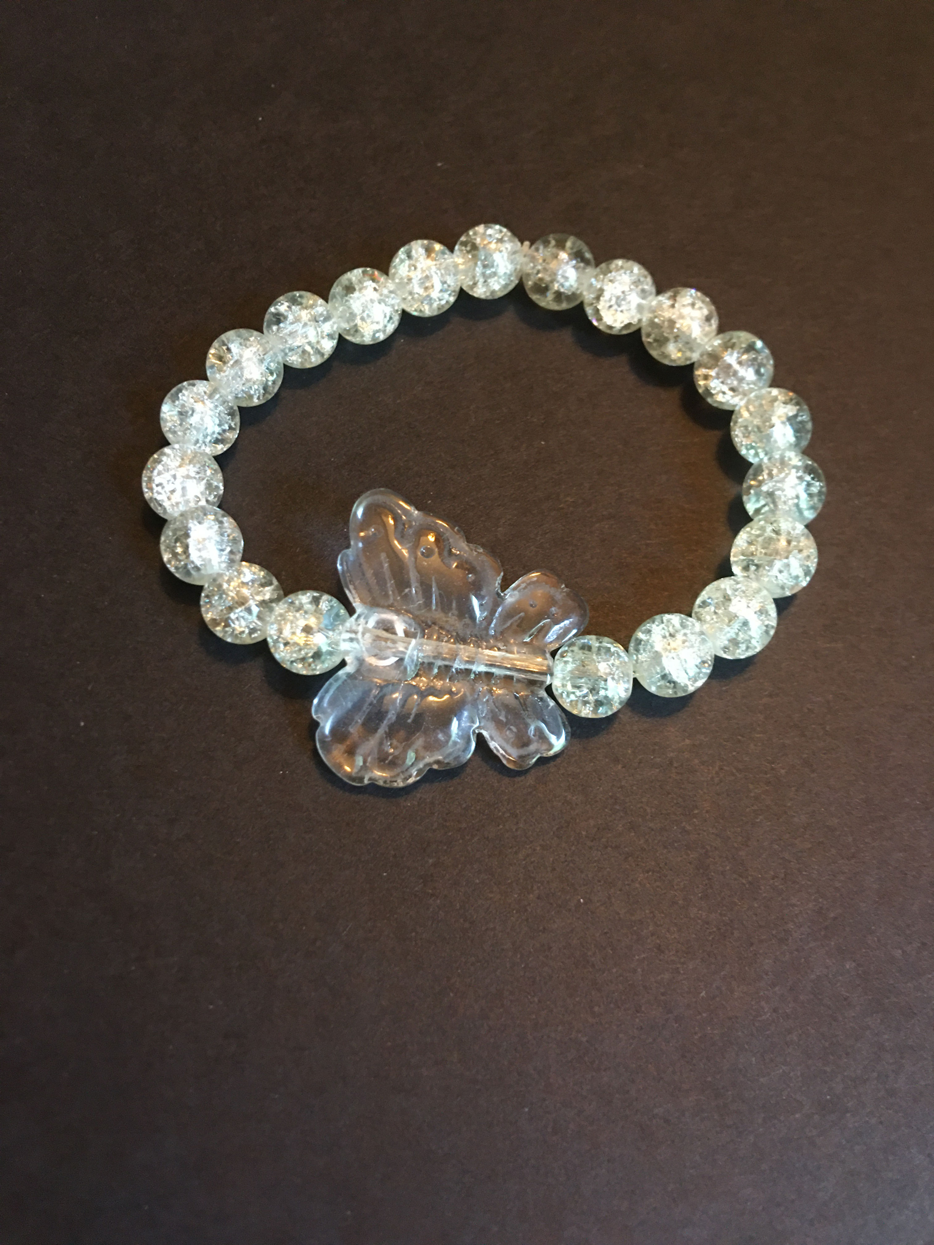 Butterfly Pendant Stretch Bracelet