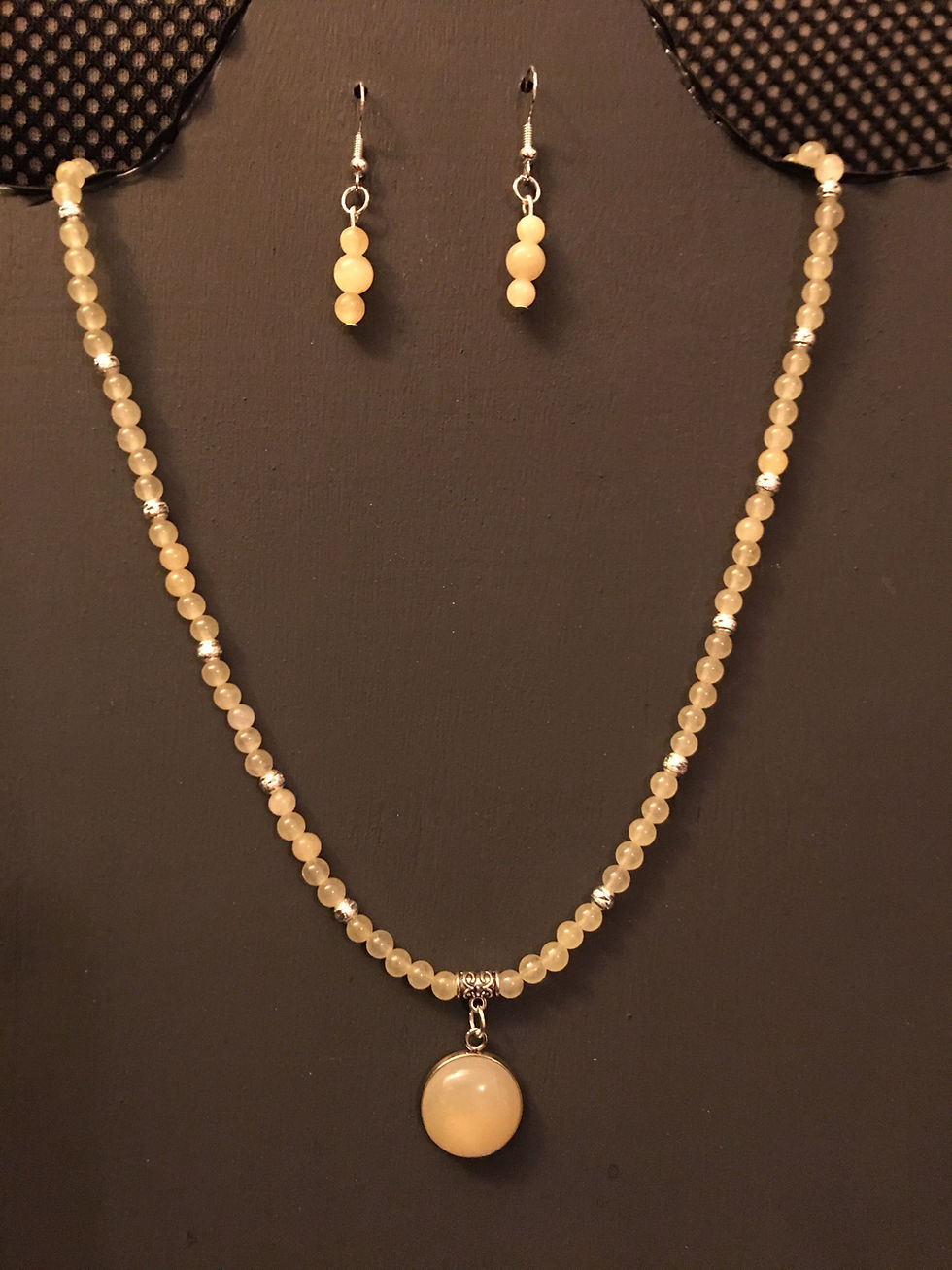 2 - Piece Yellow Jade Jewelry Set