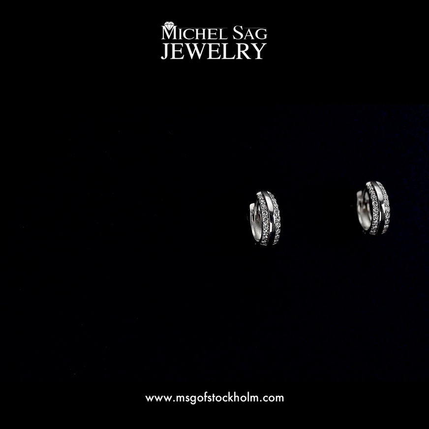 0,36 Ct Hoop Diamond Earrings
