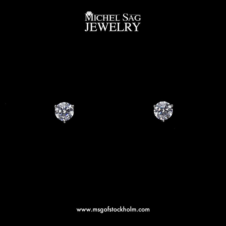 1.10 Ct Solitaire Diamond Earrings