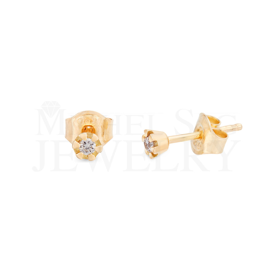 0.08 Ct Solitaire Diamond Earrings