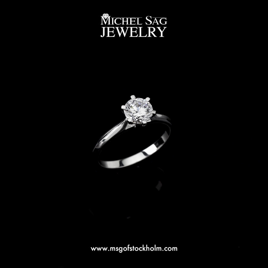 0.25 Ct Round Cut Solitaire Diamond Engagement Ring
