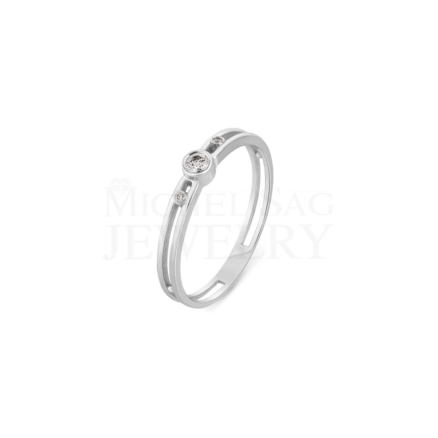 0.06 Ct Total Diamond Minimal Ring – Daily Wear & Stackable Design