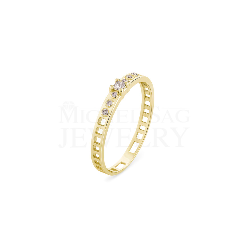 0.08 Ct Total Diamond Minimal Ring – Daily Wear & Stackable Design