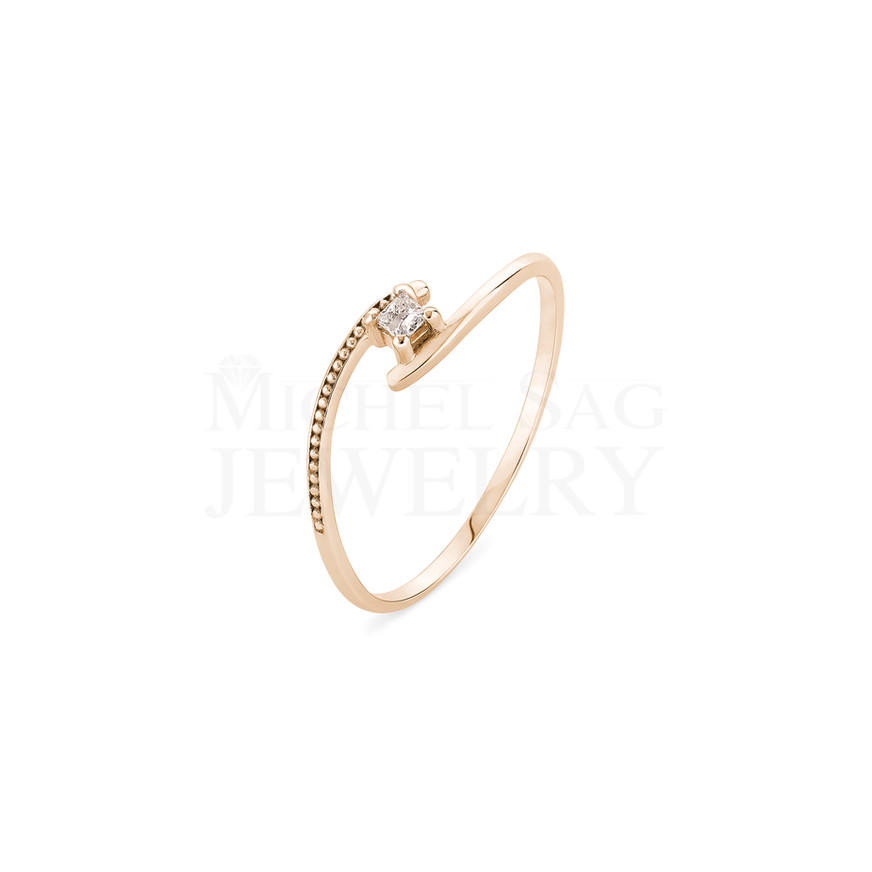 0.05 Ct Total Diamond Minimal Ring – Daily Wear & Stackable Design