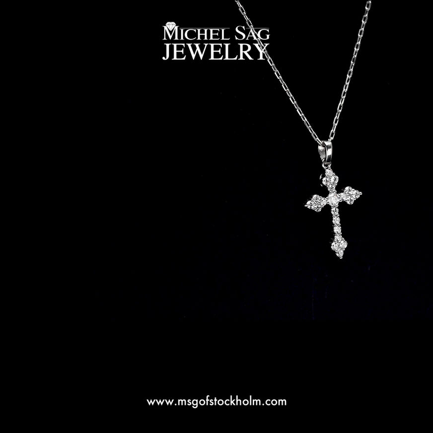 0.69 Ct Diamond Cross Pendant
