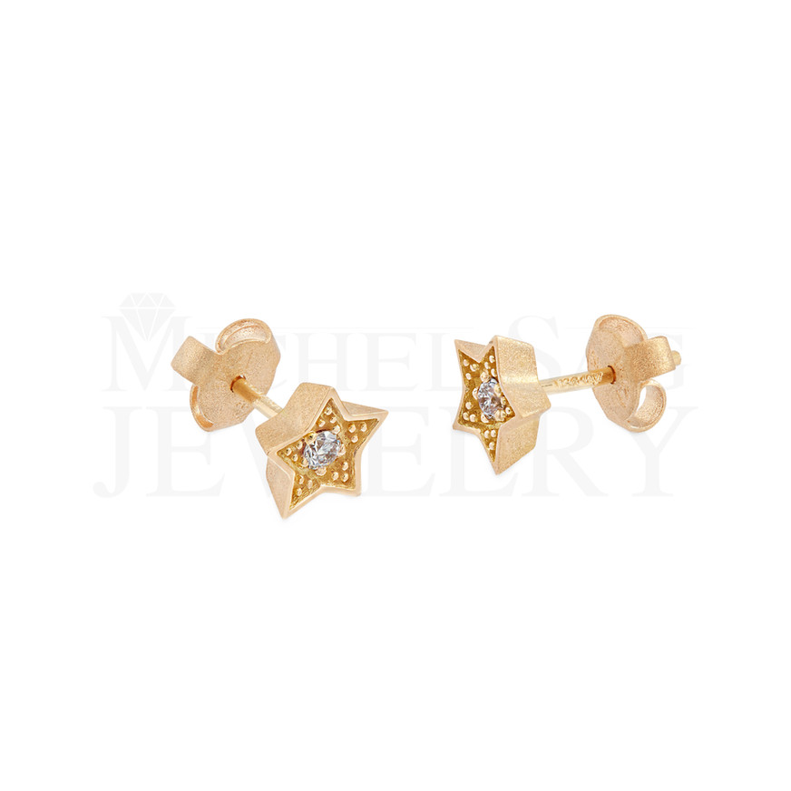 0,16 Ct Star Diamond Earrings