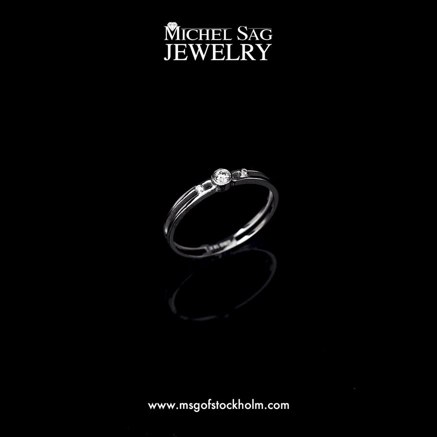 0.06 Ct Total Diamond Minimal Ring – Daily Wear & Stackable Design