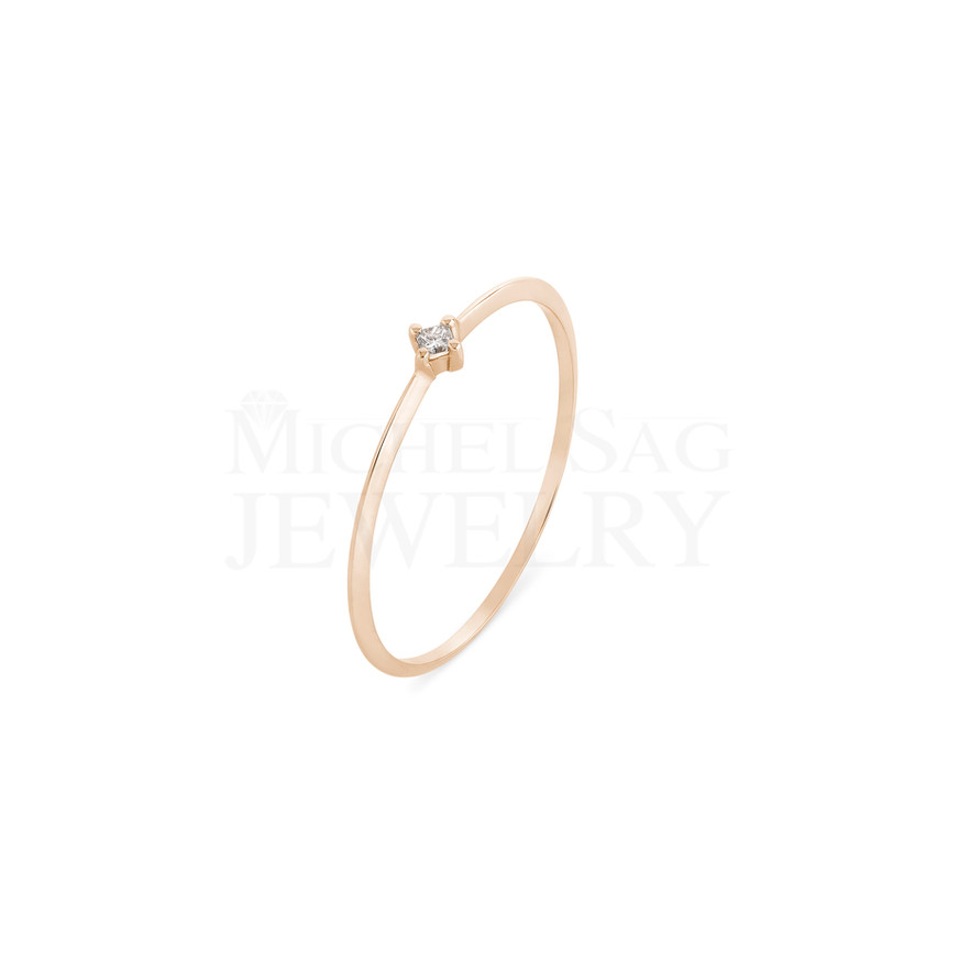 0.02 Ct Total Diamond Minimal Ring – Daily Wear & Stackable Design