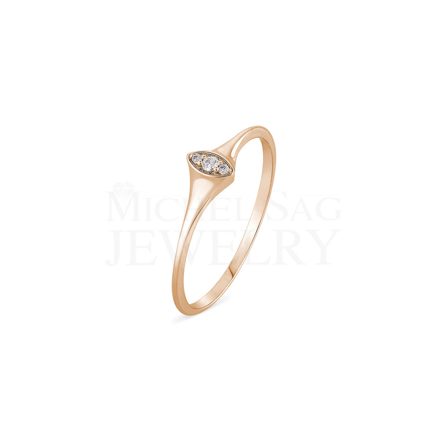 0.03 Ct Total Diamond Minimal Ring – Daily Wear & Stackable Design