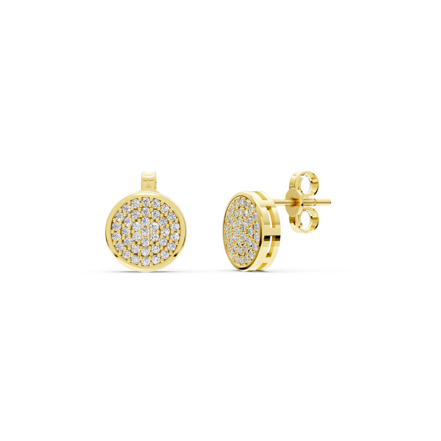 0.37 Ct Diamond Round Earrings – 18K Gold