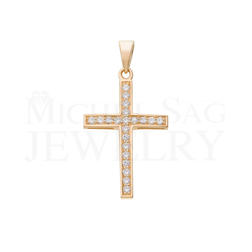 0.42 Ct Diamond Cross Pendant