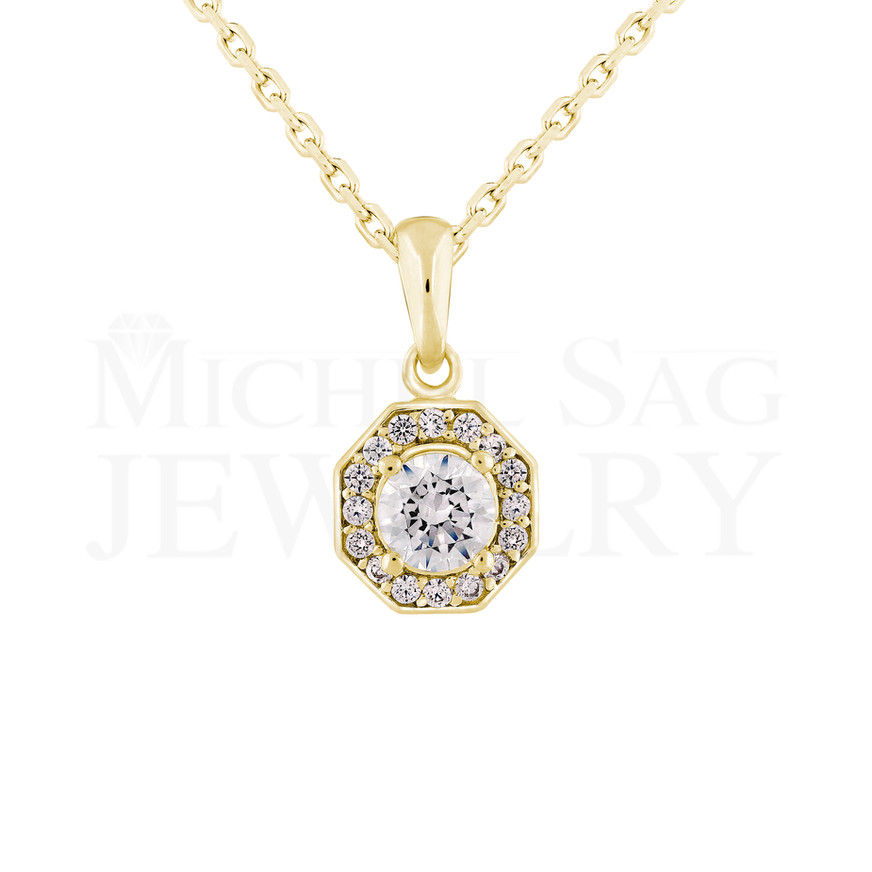 1.36 Ct Halo Diamond Pendant