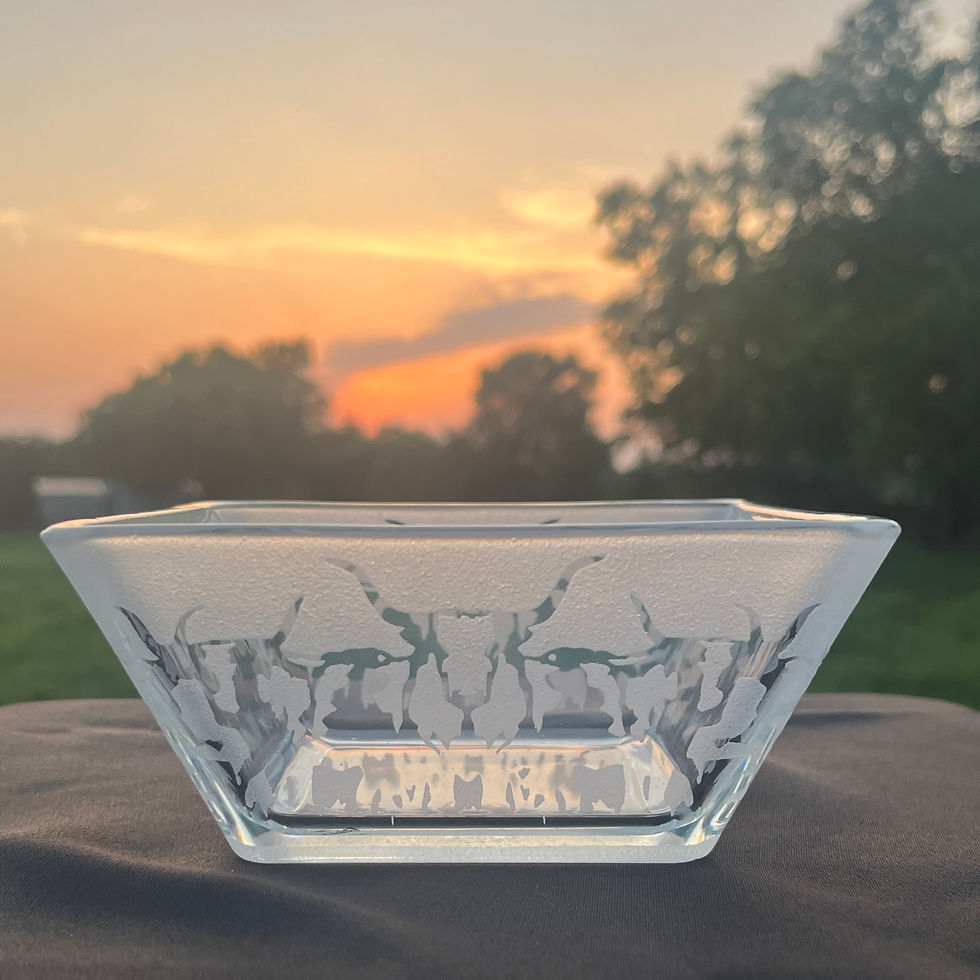 Thumbnail: Longhorn Cattle - Small Dish (clear cattle)