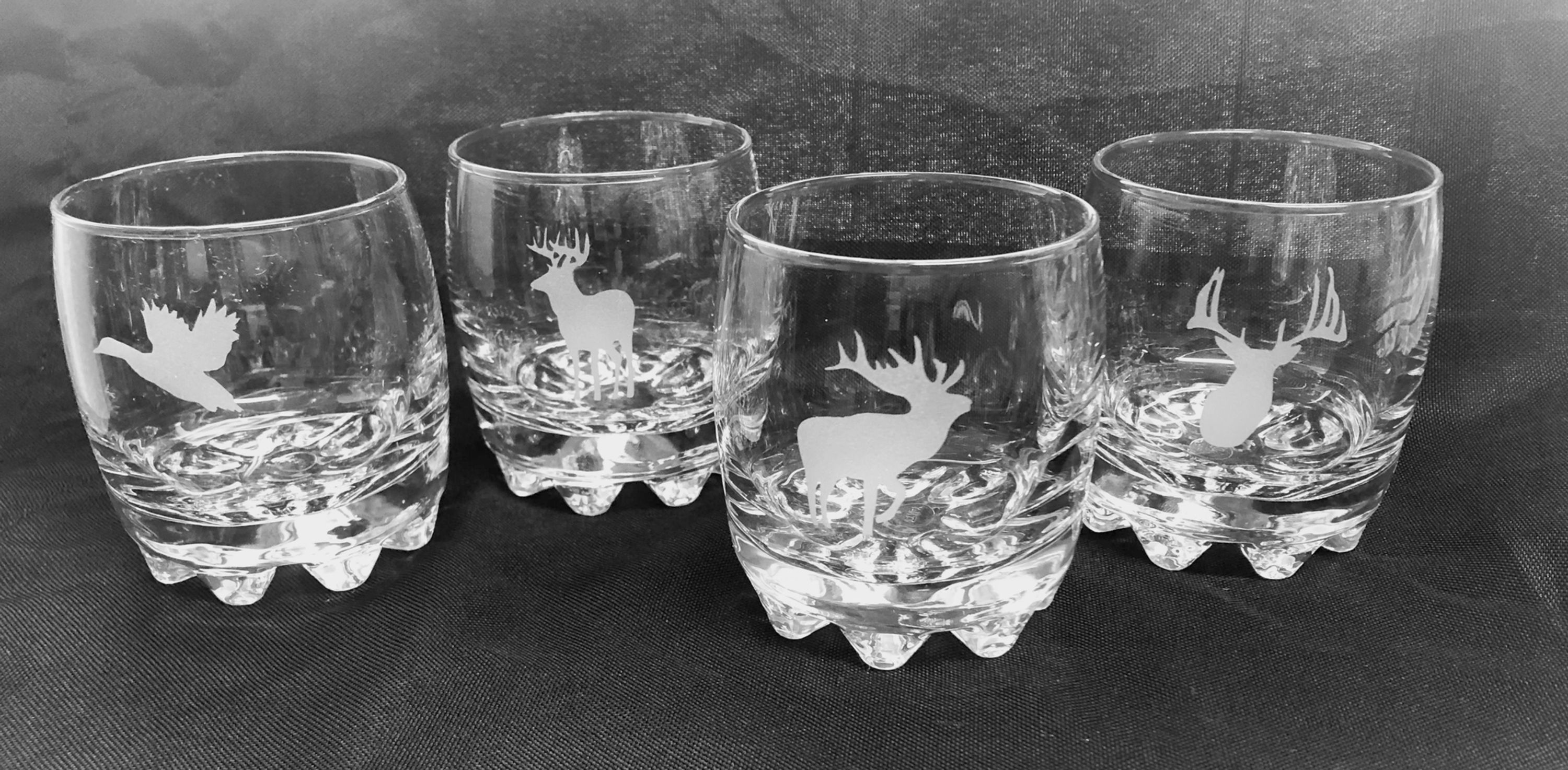 Wildlife Set of 4 - Whiskey Glasses