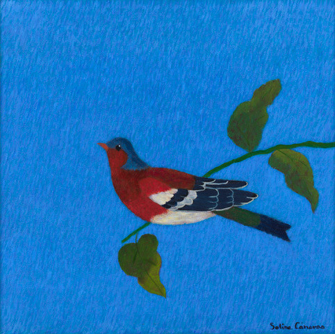 LE PINSON Huile sur toile 2015 SOLINE CANOVAS