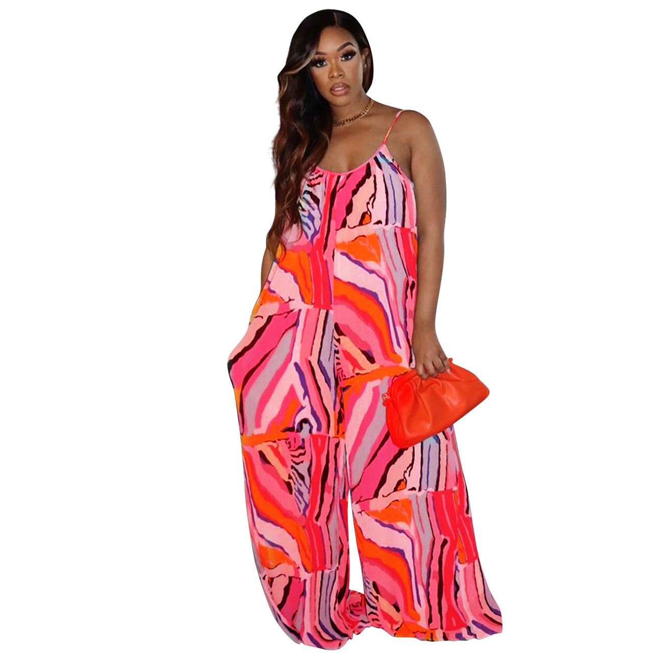 Apple Red Wide Legs Jumpsuit