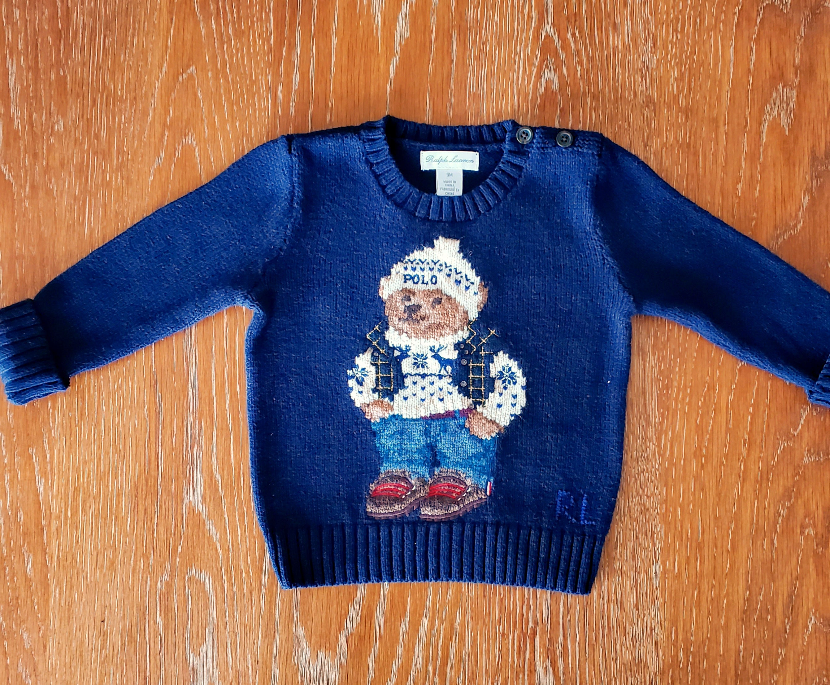 Sweater Oso Azul Marino, Polo RL