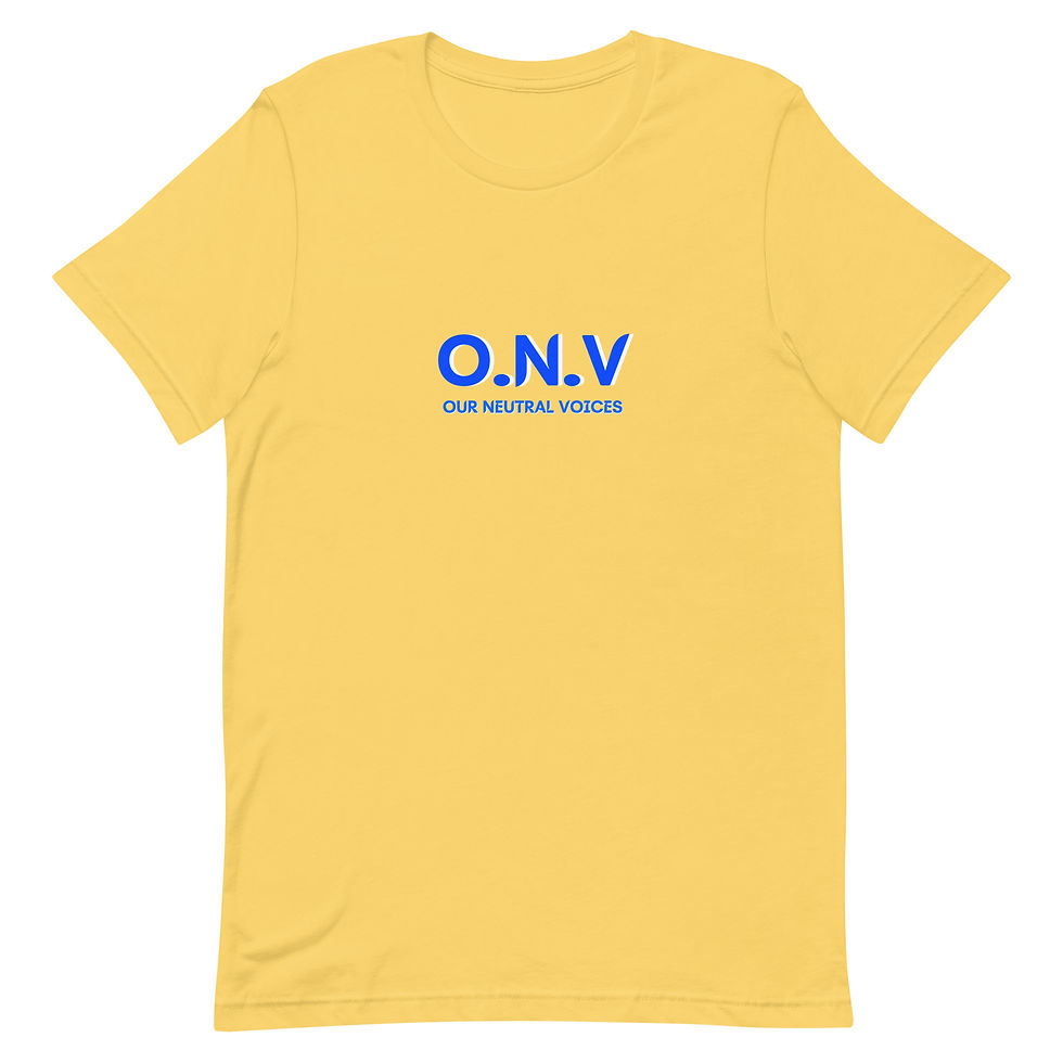 Thumbnail: OUR NEUTRAL VOICES Unisex t-shirt