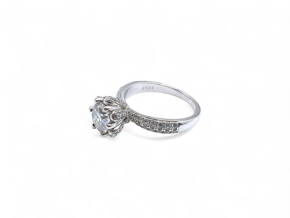 Thumbnail: Little Bubbles Moissanite Ring