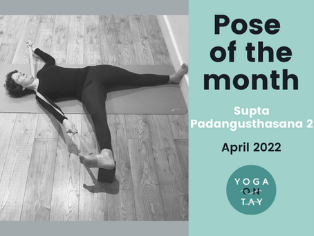 Supta Padangusthasana 2 Pose of the Month Guide for April