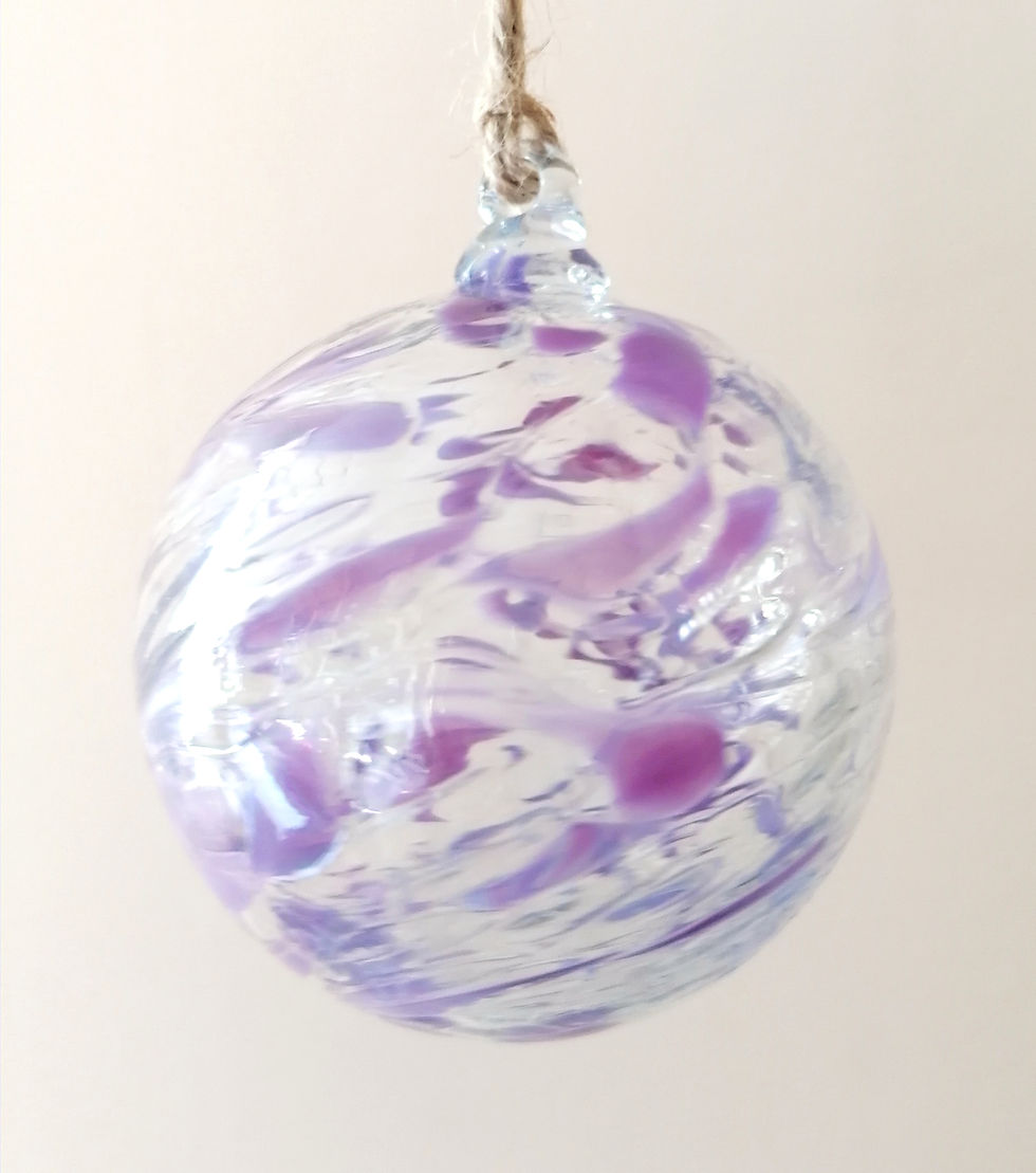 Hanging Friendship Globe - Amethyst - Small