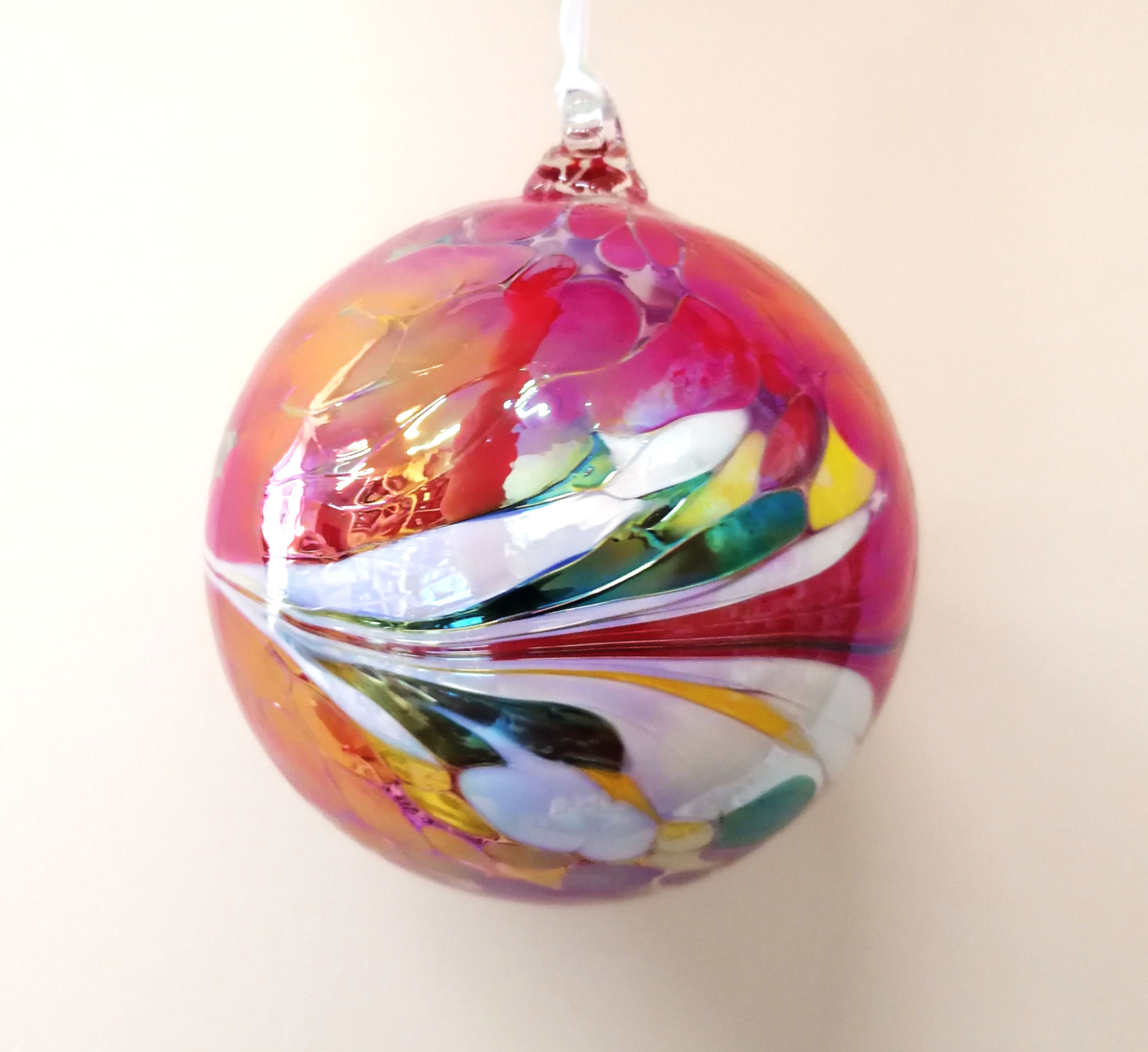 Hanging Friendship Globe - Red Pearl - Large