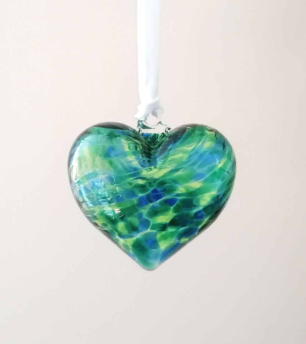 Thumbnail: Hanging Friendship Heart - Sea Green
