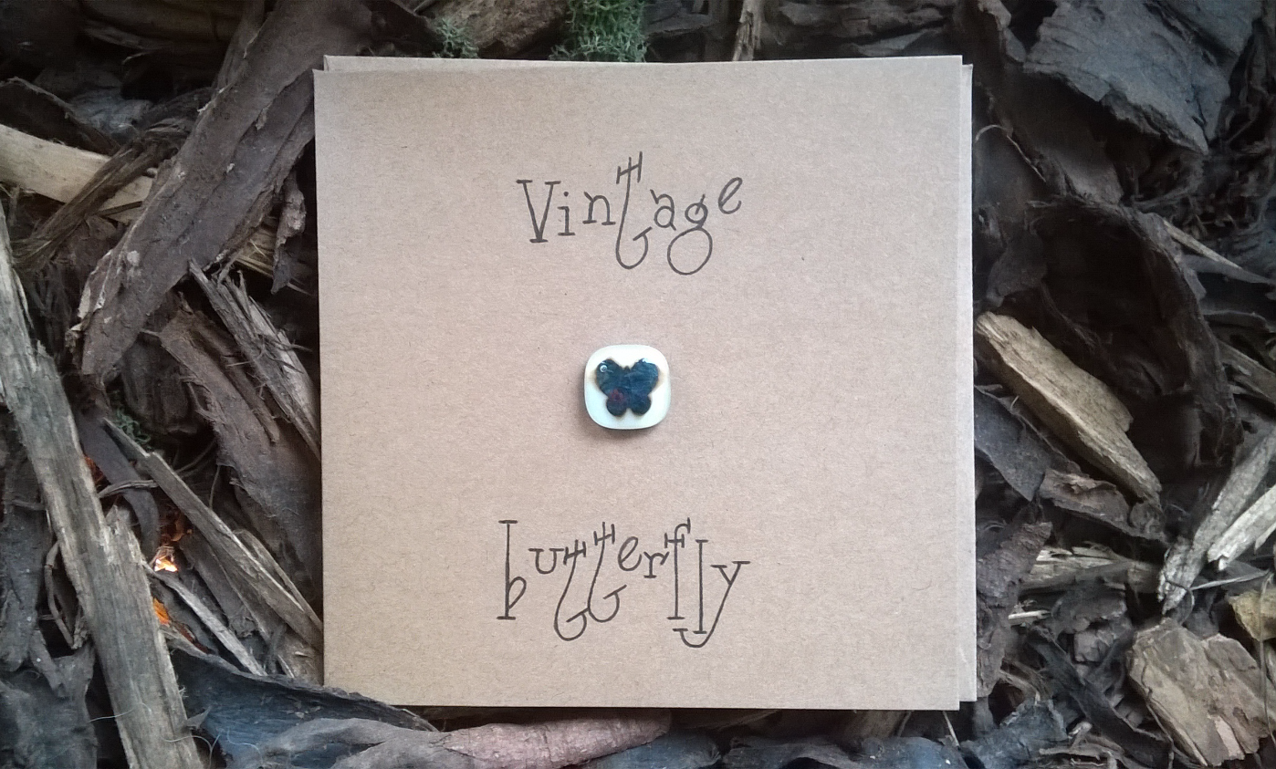 'Vintage butterfly' greetings card