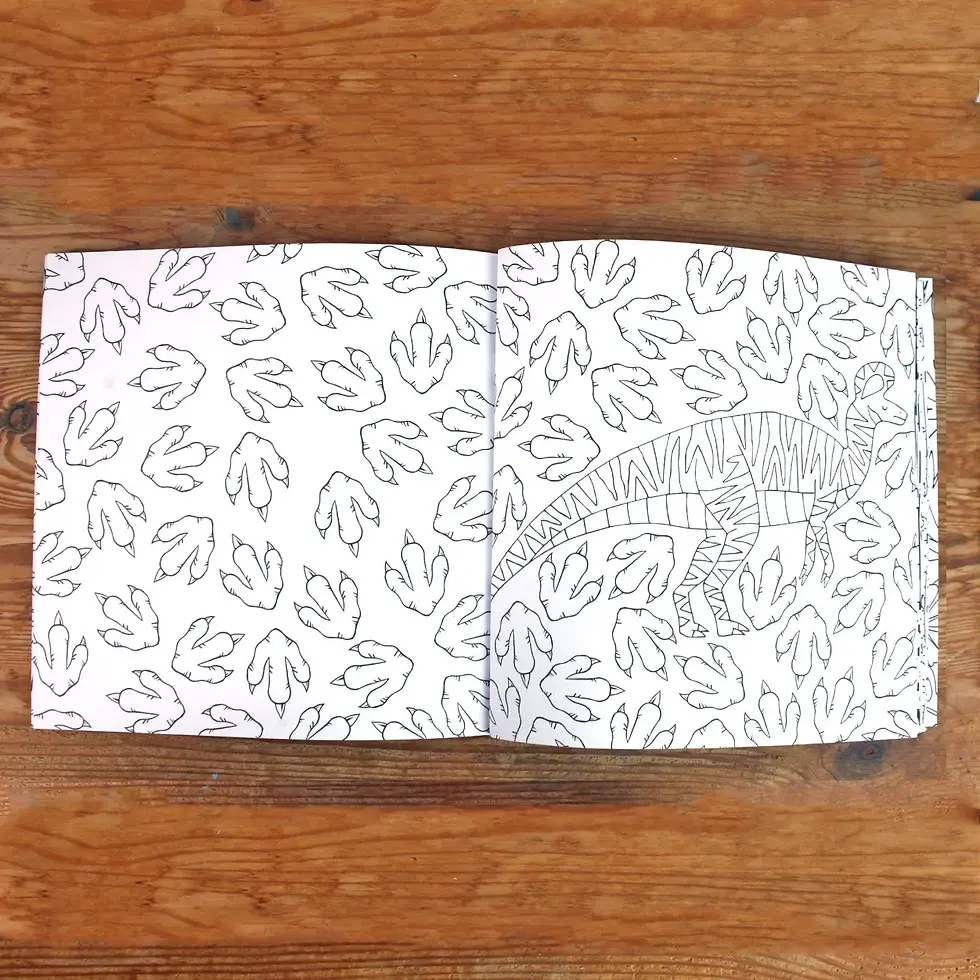 A to Z Of Dinosaurs | A Prehistoric Colouring Book