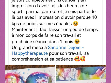 .. Quand le corps lâche et s'allége après une séance 🤗