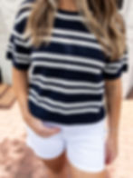 stripe sweater detailed view