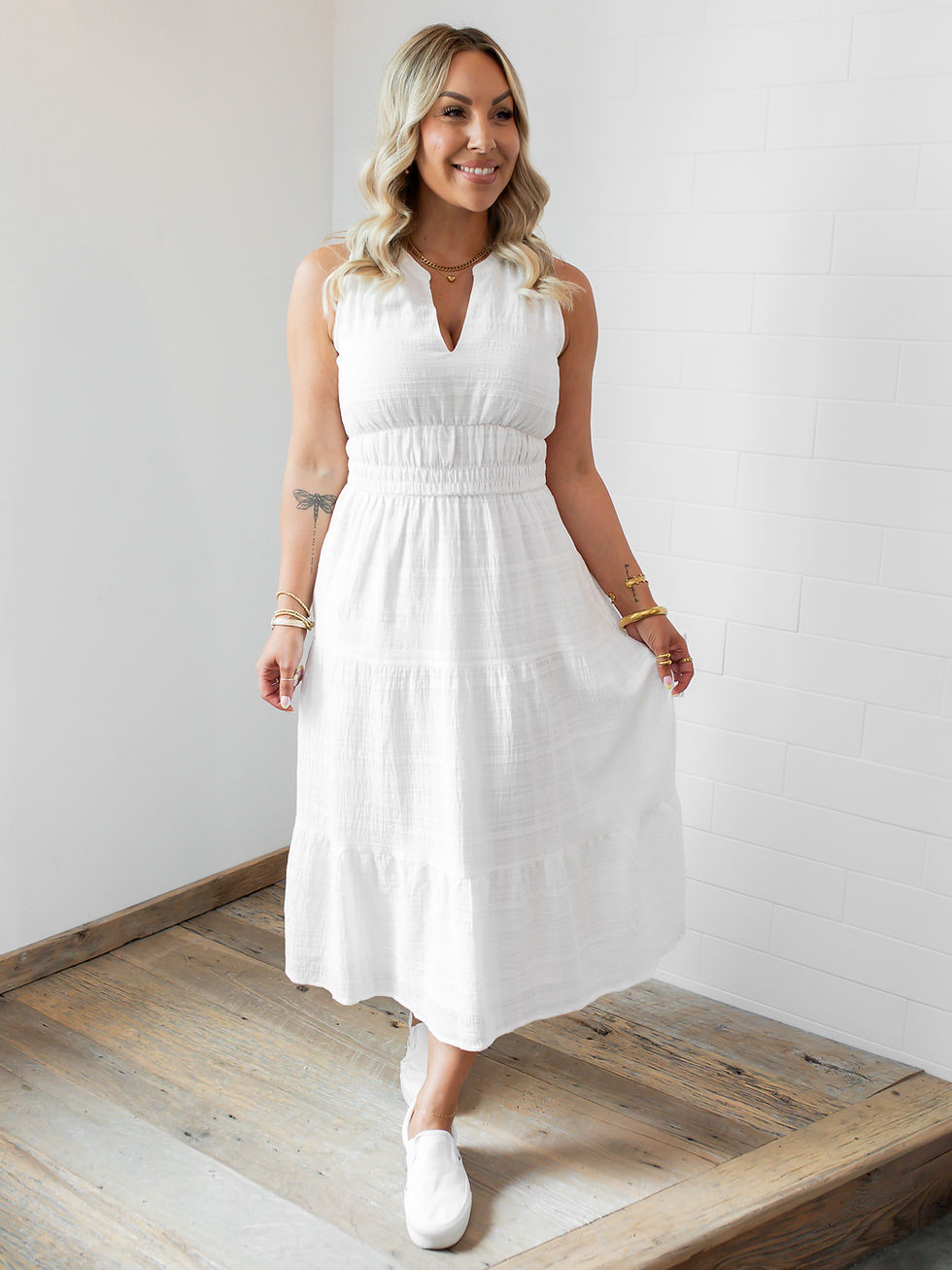 white dress front view