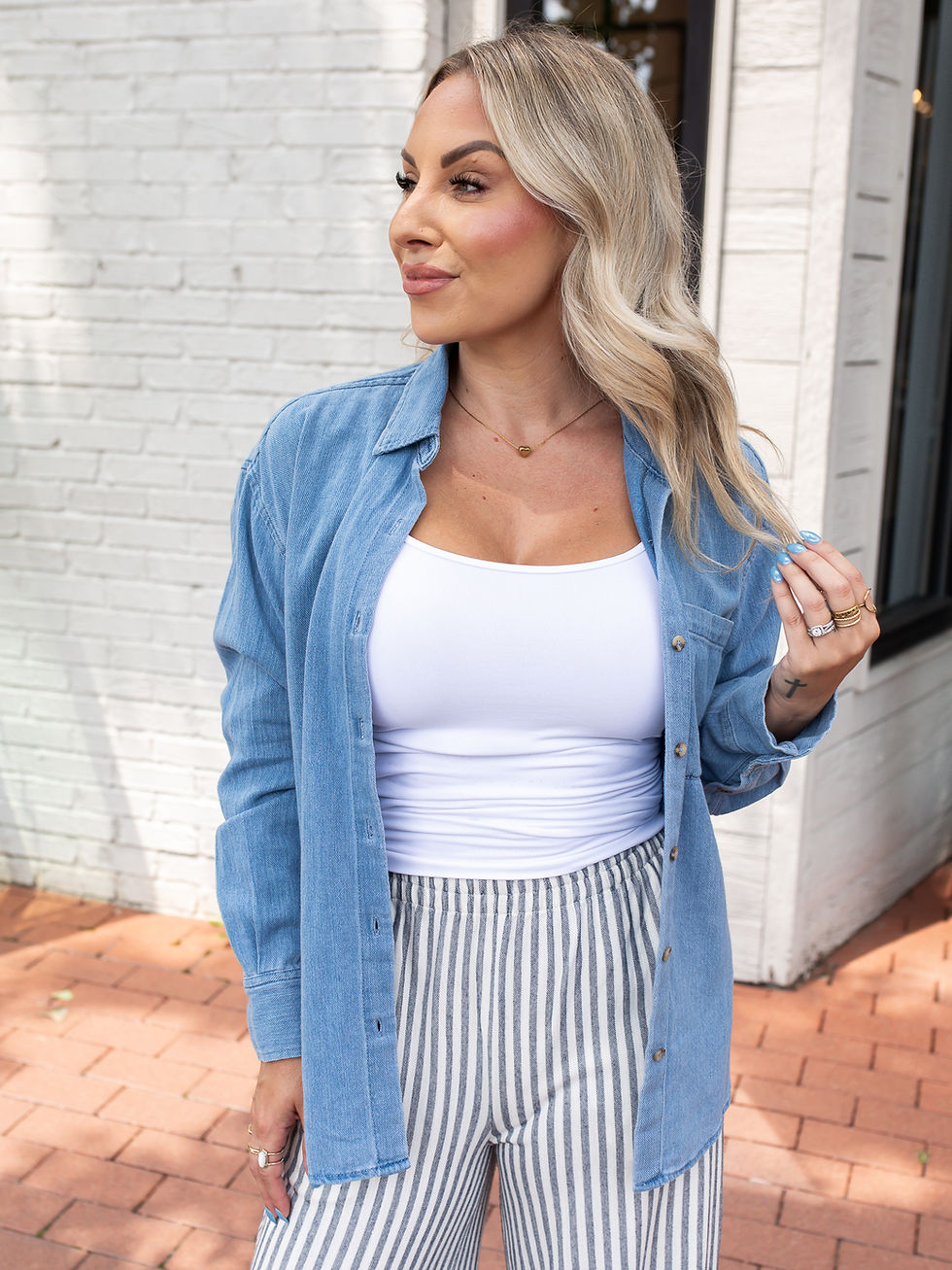 button up front view