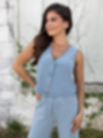denim top front view